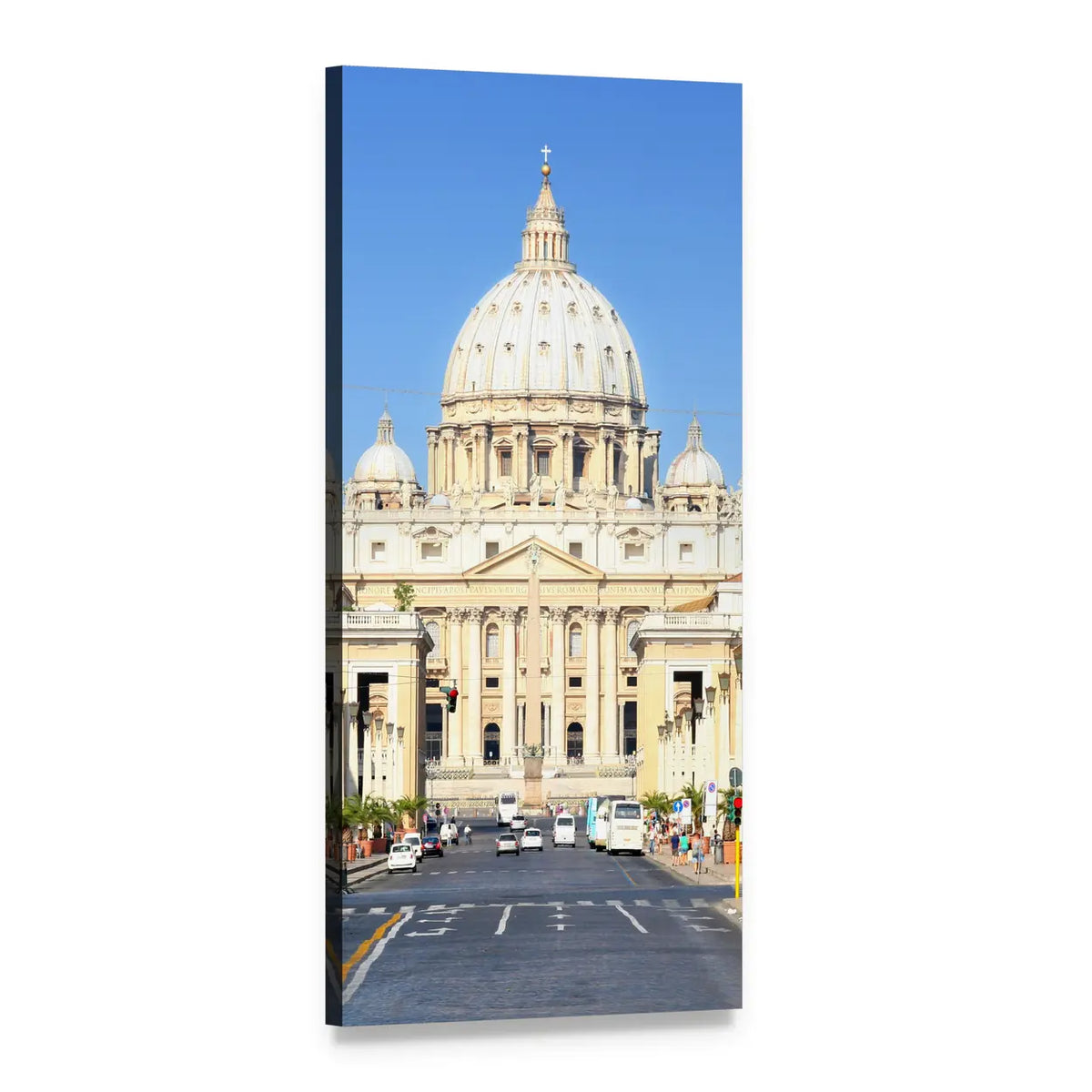St. Peter's Basilica, Vatican City Vertical Canvas Wall Art, 1 panel 1 Vertical layout gallery wrapped canvas set, angled product view