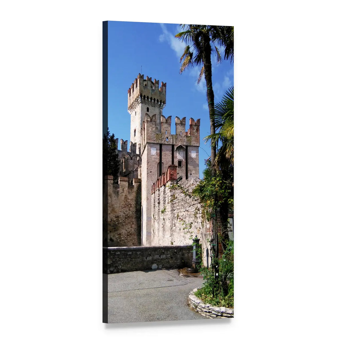 Fortress Tower in Verona Vertical Canvas Wall Art, 1 panel 1 Vertical layout gallery wrapped canvas set, angled product view