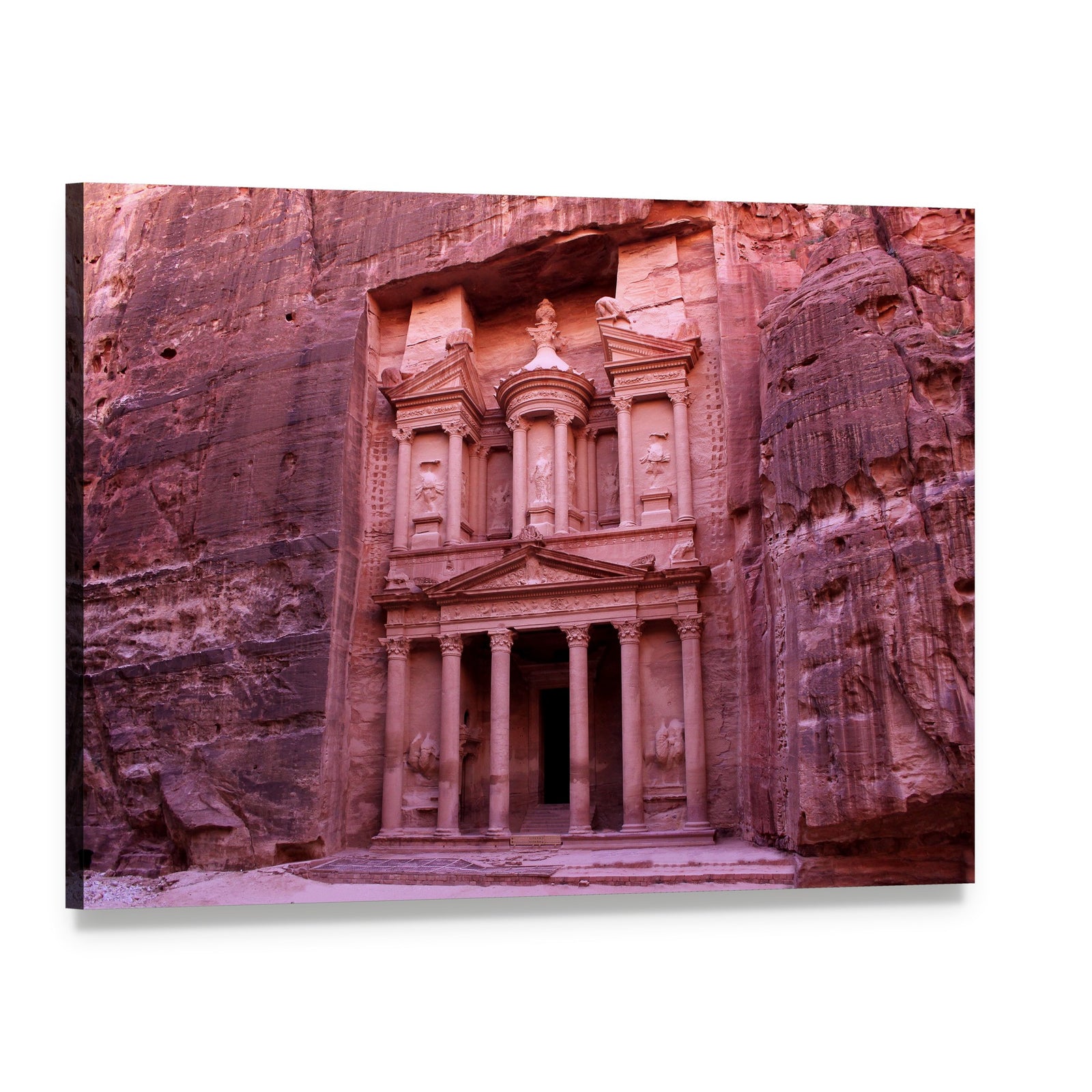 Al-khazneh Treasury in Petra, Jordan Canvas Wall Art, single panel gallery wrapped canvas, angled product view