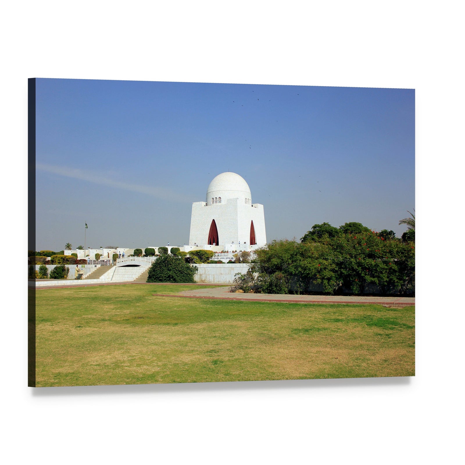 Mazar-e-quaid in Pakistan Canvas Wall Art, single panel gallery wrapped canvas, angled product view
