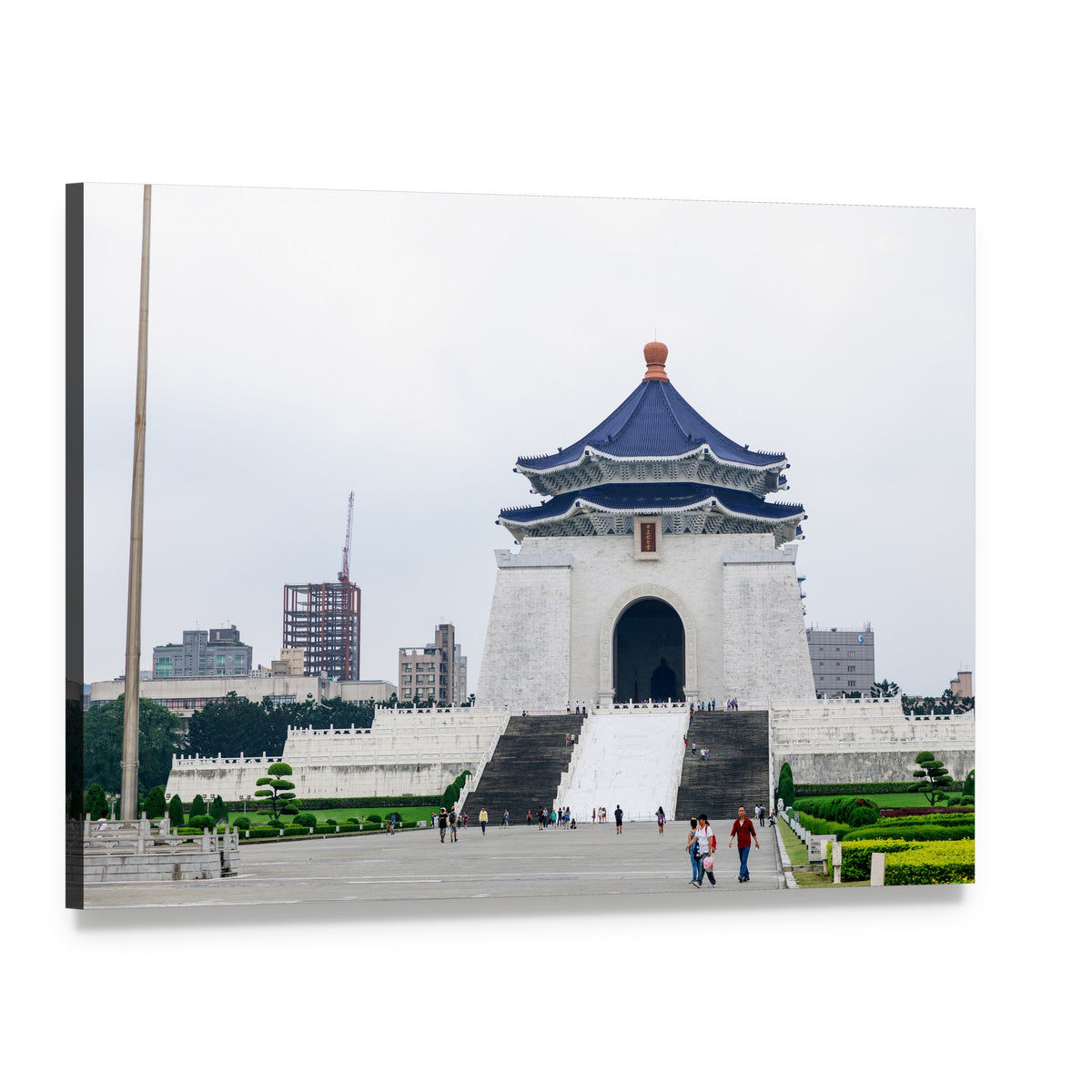 Chiang Kai Shek Memorial Hall Canvas Wall Art, single panel gallery wrapped canvas, angled product view
