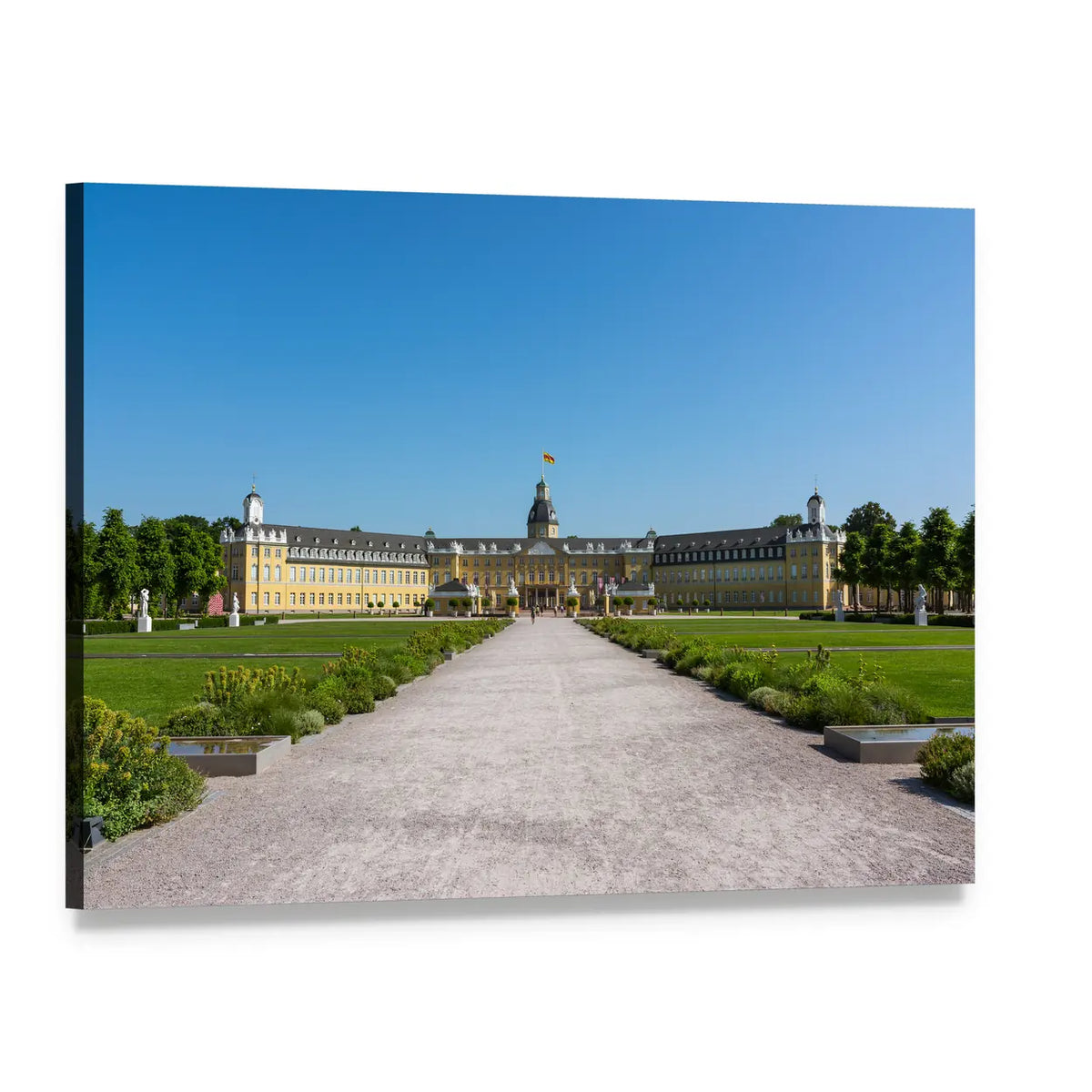Karlsruhe Palace Canvas Wall Art, single panel gallery wrapped canvas, angled product view