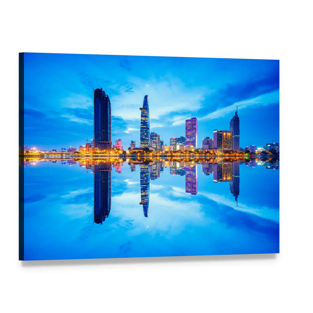 Ho Chi Minh City Canvas Wall Art, single panel gallery wrapped canvas, angled product view