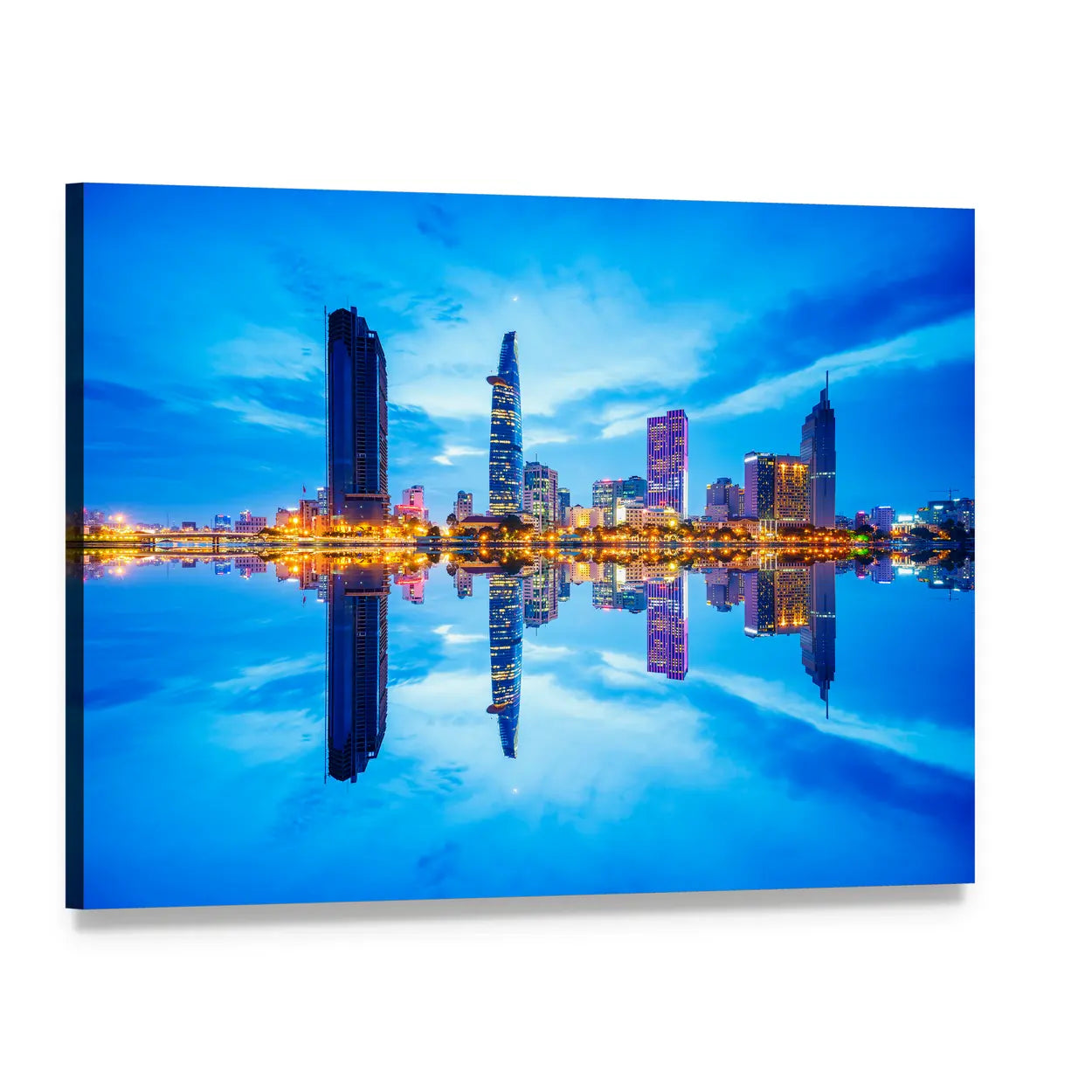 Ho Chi Minh City Canvas Wall Art, single panel gallery wrapped canvas, angled product view