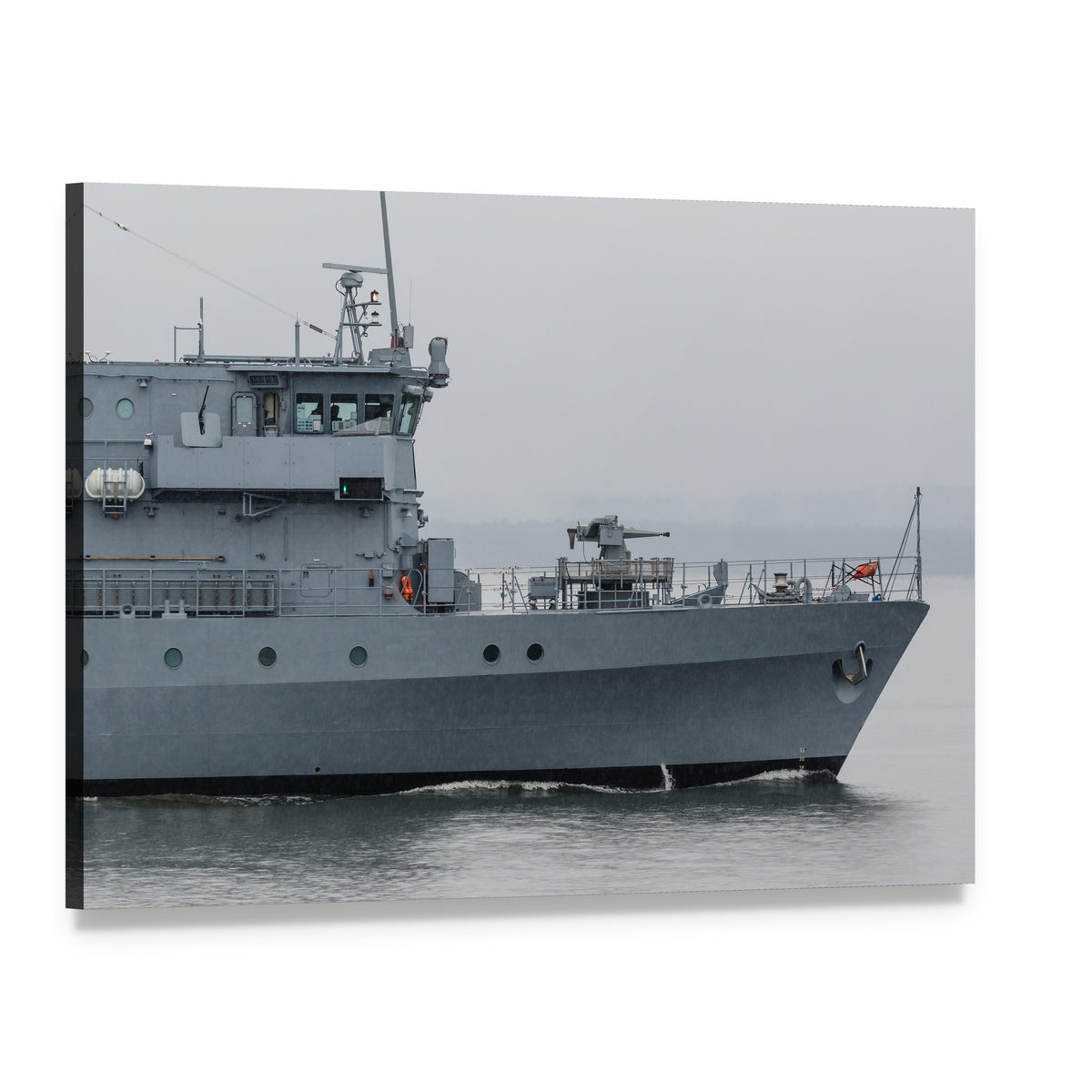 German Minehunter Canvas Wall Art, single panel gallery wrapped canvas, angled product view