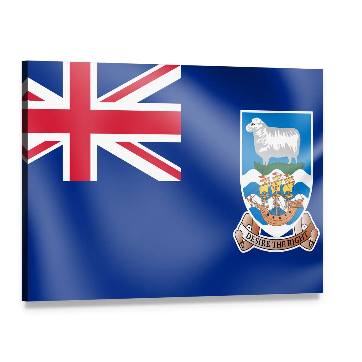 Falkland Islands Blue Ensign Canvas Wall Art, single panel gallery wrapped canvas, angled product view