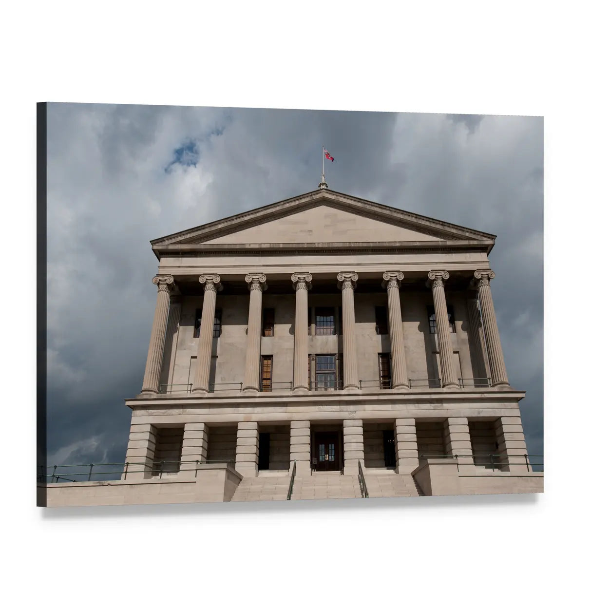 Nashville State Capitol Building Canvas Wall Art, single panel gallery wrapped canvas, angled product view
