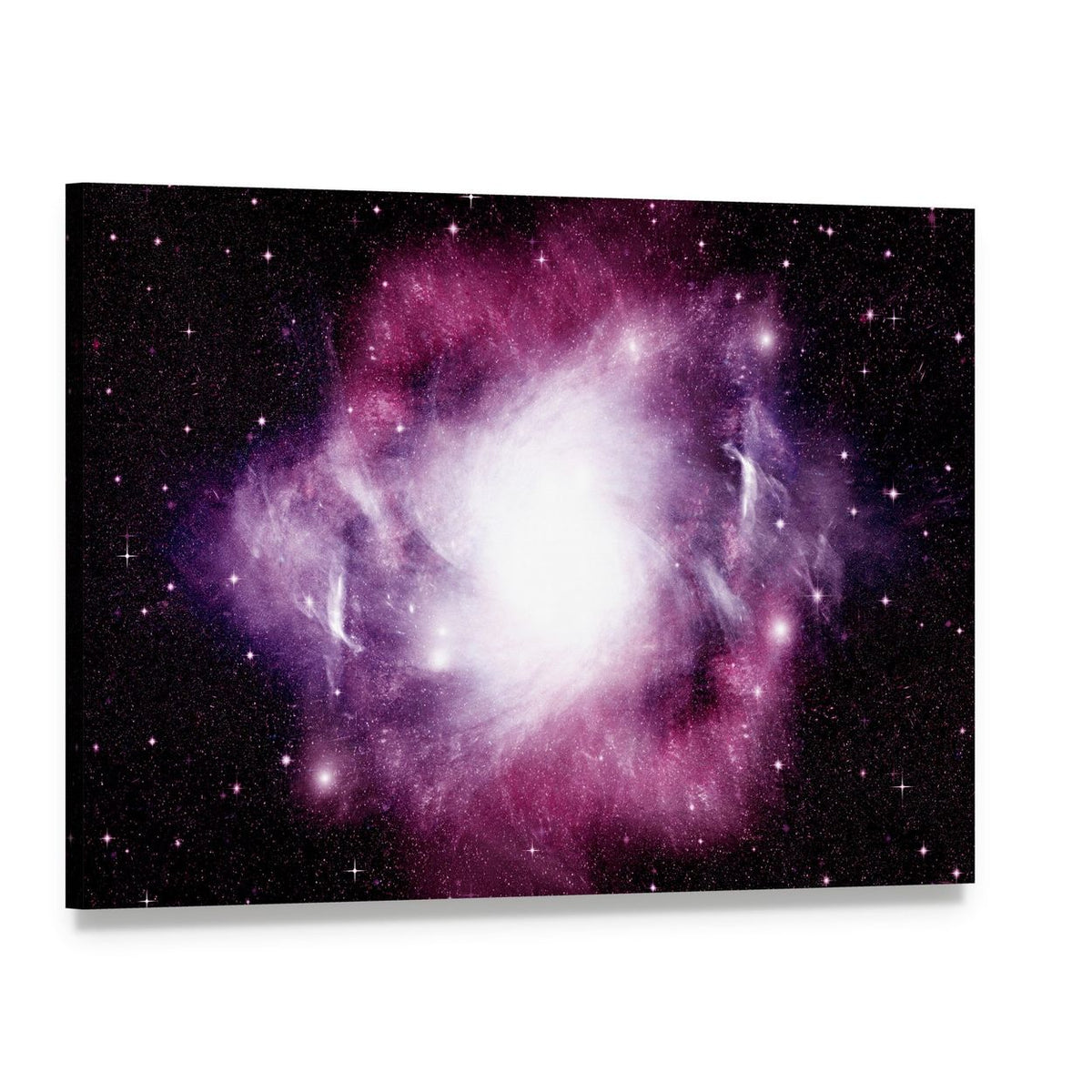 Stars Dust and Gas Nebula in a Far Galaxy Canvas Wall Art, single panel gallery wrapped canvas, angled product view
