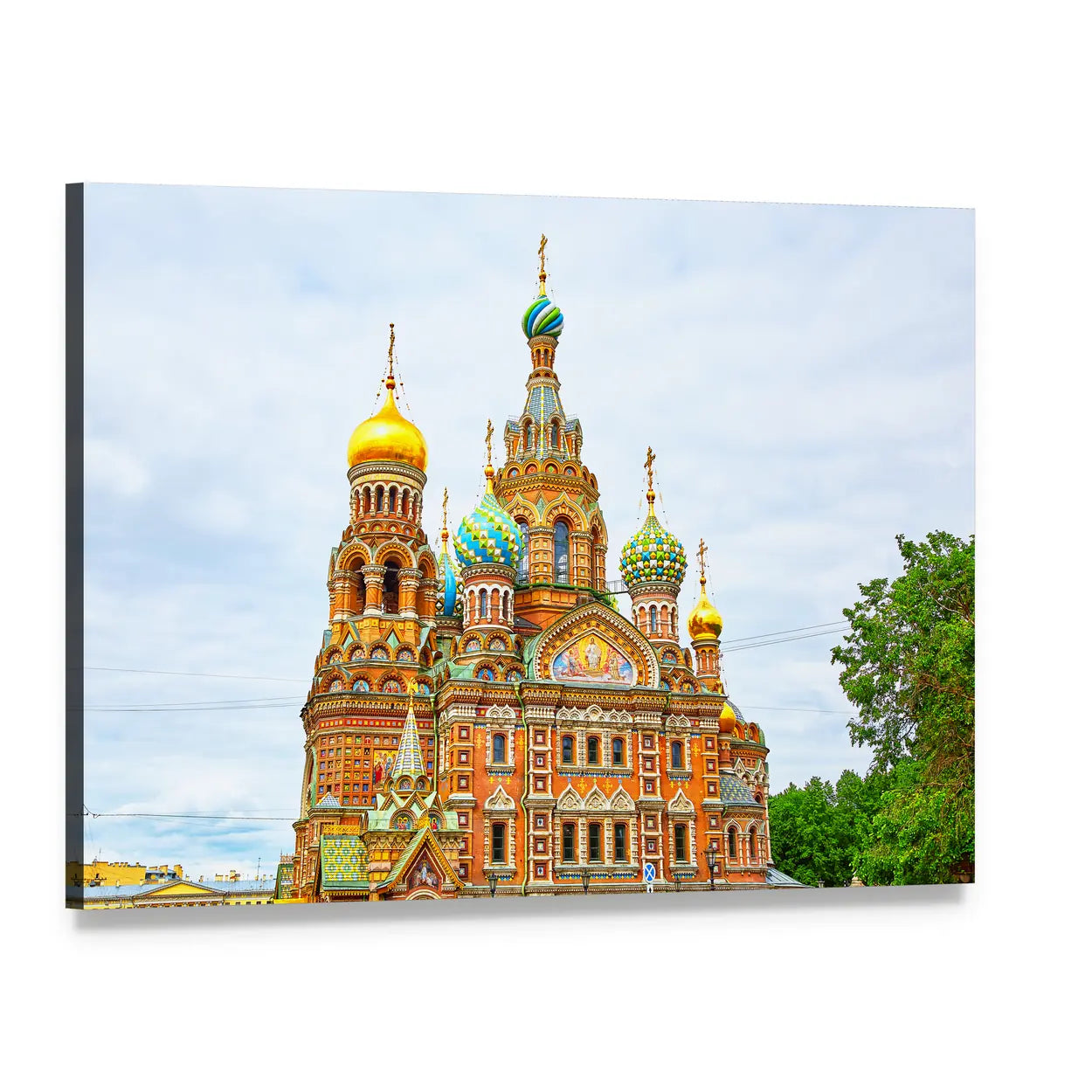 Church of the Savior on Spilled Blood Canvas Wall Art, single panel gallery wrapped canvas, angled product view