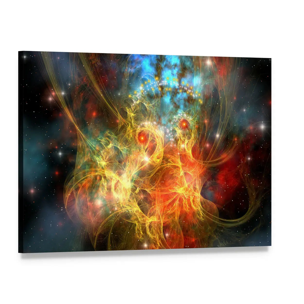 Princess Nebula with Crown Canvas Wall Art, single panel gallery wrapped canvas, angled product view