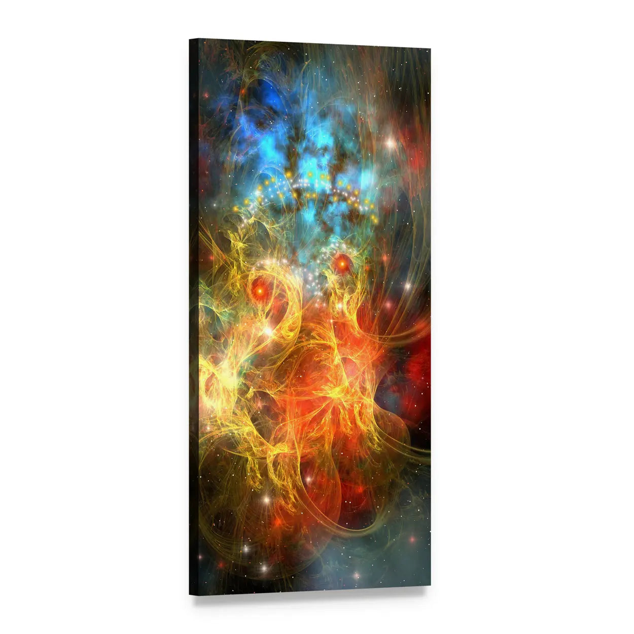 Princess Nebula Vertical Canvas Wall Art, 1 panel 1 Vertical layout gallery wrapped canvas set, angled product view
