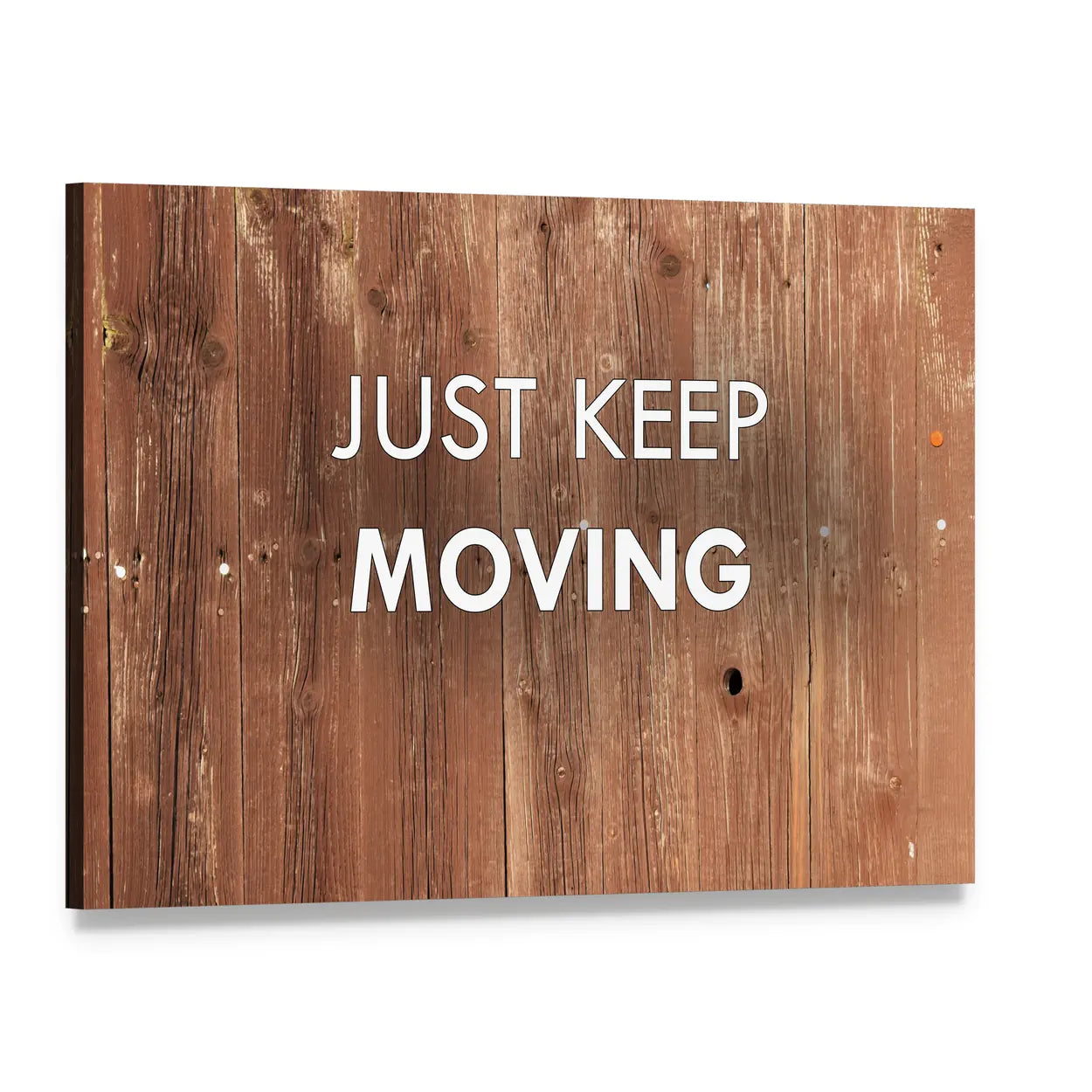 Better Workout Quote on Weathered Wood Canvas Wall Art, single panel gallery wrapped canvas, angled product view