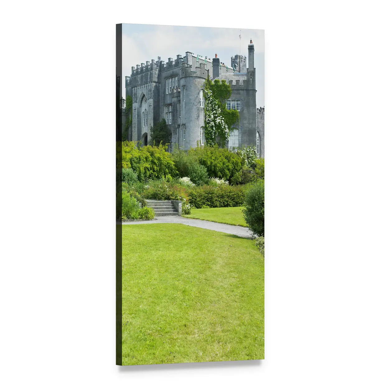 Birr Castle Ireland Historic Garden Vertical Canvas Wall Art, 1 panel 1 Vertical layout gallery wrapped canvas set, angled product view