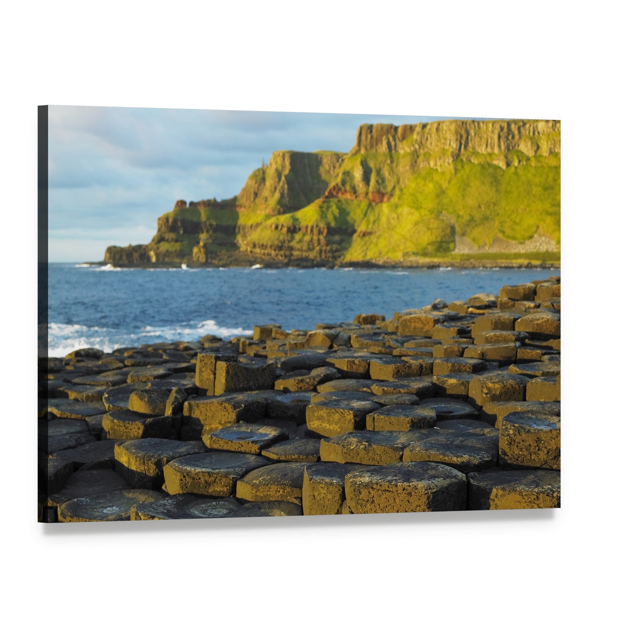 Giant's Causeway, Antrim Canvas Wall Art, single panel gallery wrapped canvas, angled product view