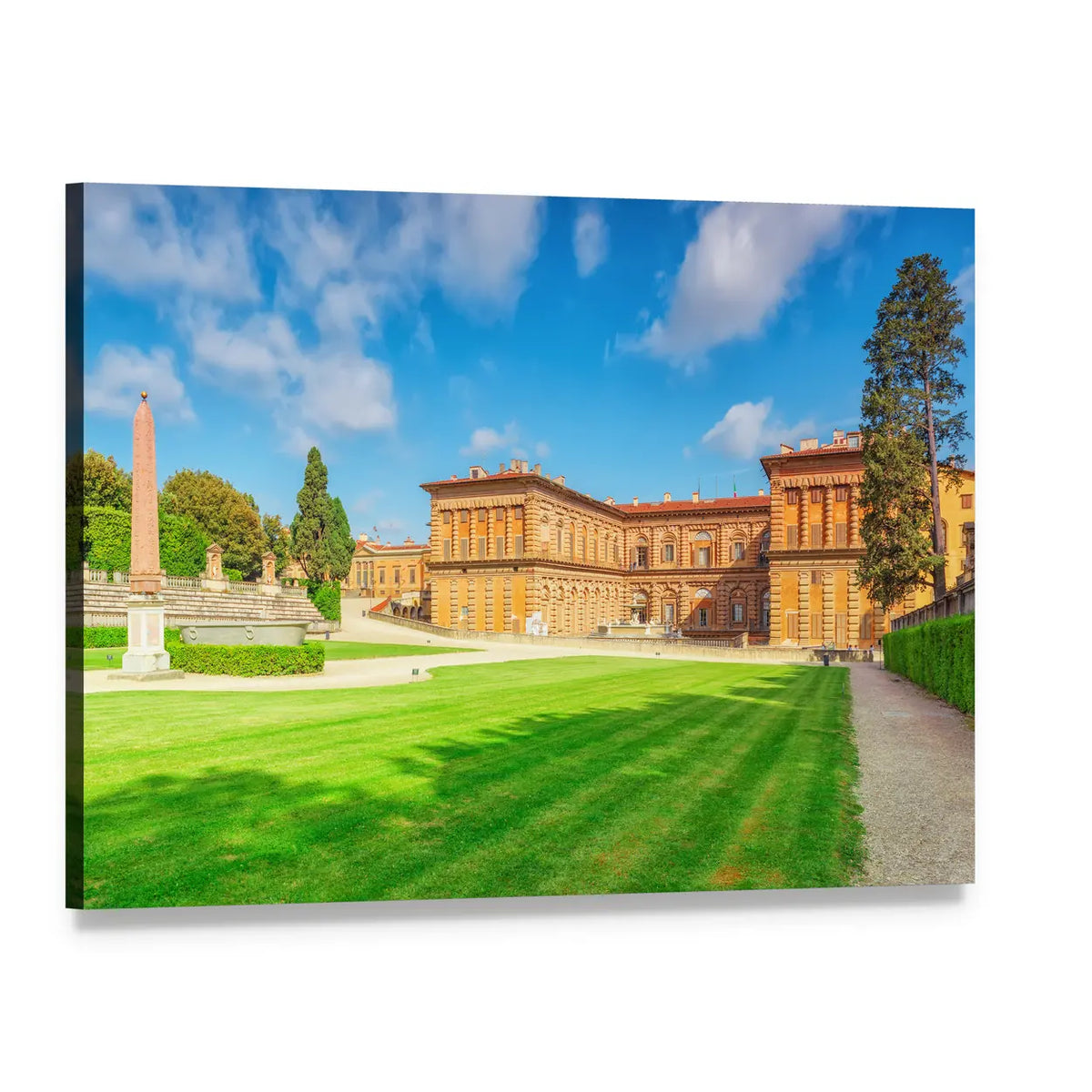 Boboli Gardens in Florence Canvas Wall Art, single panel gallery wrapped canvas, angled product view