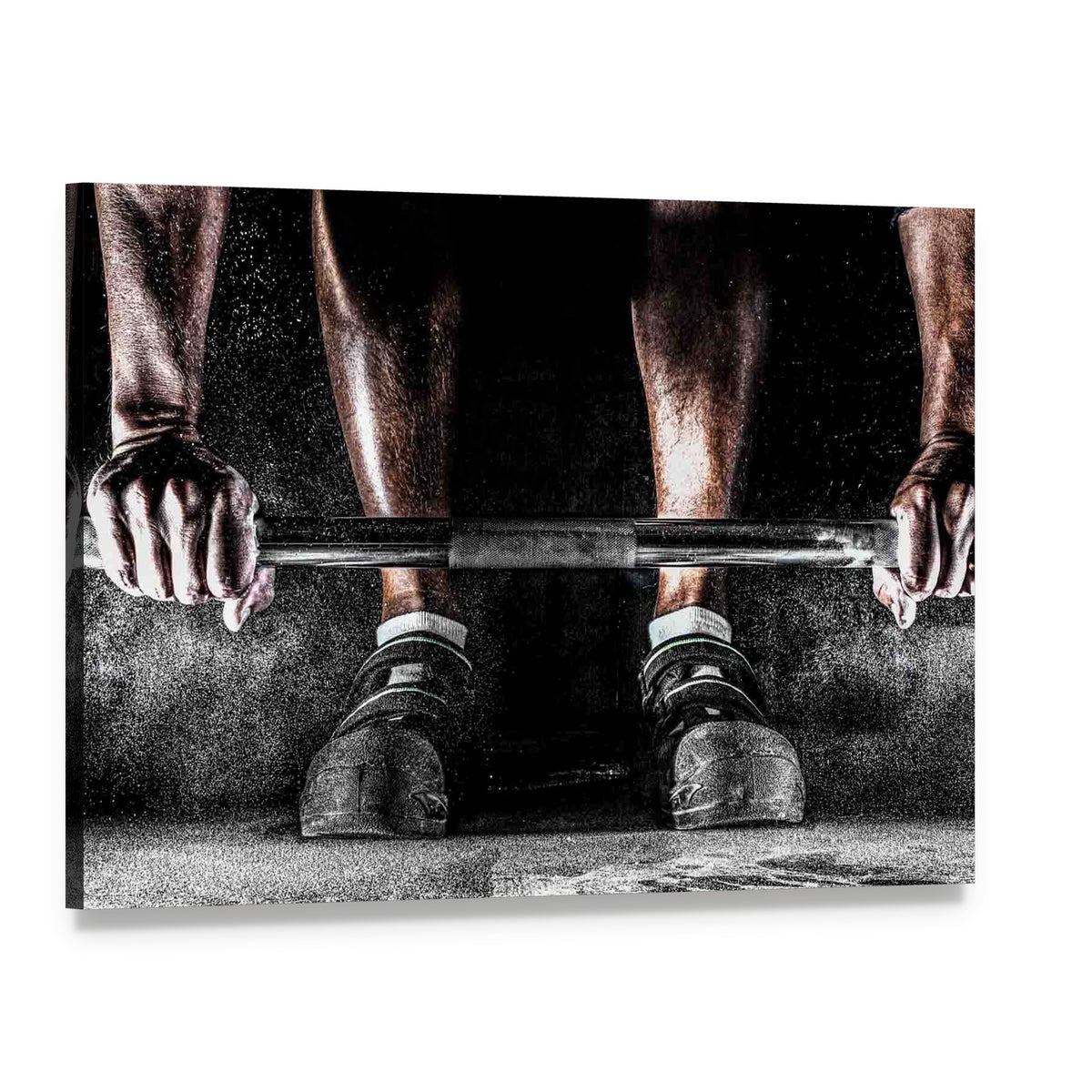 Bodybuilder Motivation Canvas Wall Art, single panel gallery wrapped canvas, angled product view