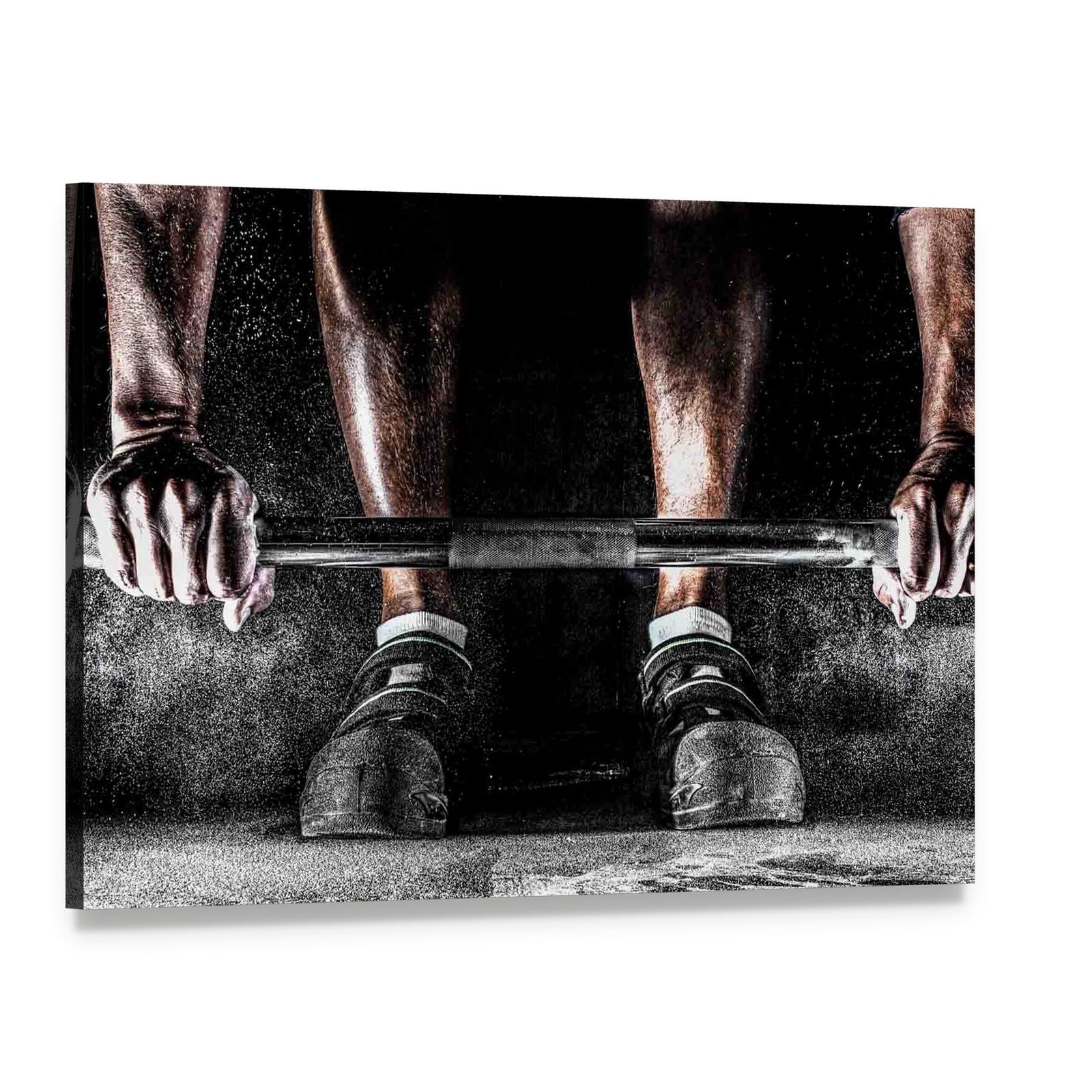 Bodybuilder Motivation Canvas Wall Art, single panel gallery wrapped canvas, angled product view