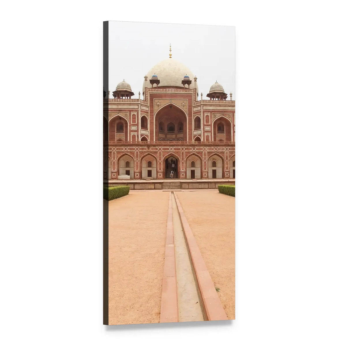 Humayun's Tomb, Delhi Vertical Canvas Wall Art, 1 panel 1 Vertical layout gallery wrapped canvas set, angled product view