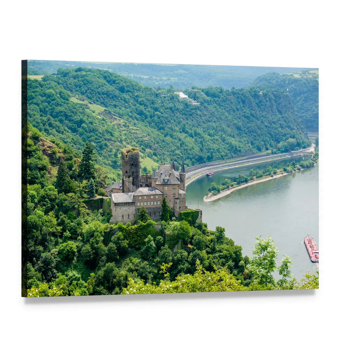 Katz Castle Germany Canvas Wall Art, single panel gallery wrapped canvas, angled product view
