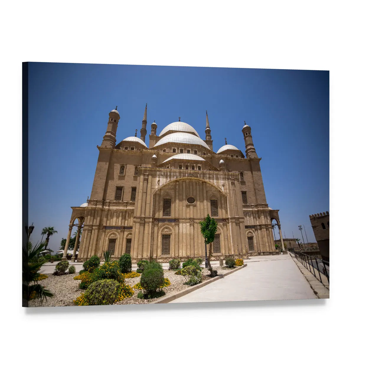 Muhammad Ali Mosque, Cairo Canvas Wall Art, single panel gallery wrapped canvas, angled product view
