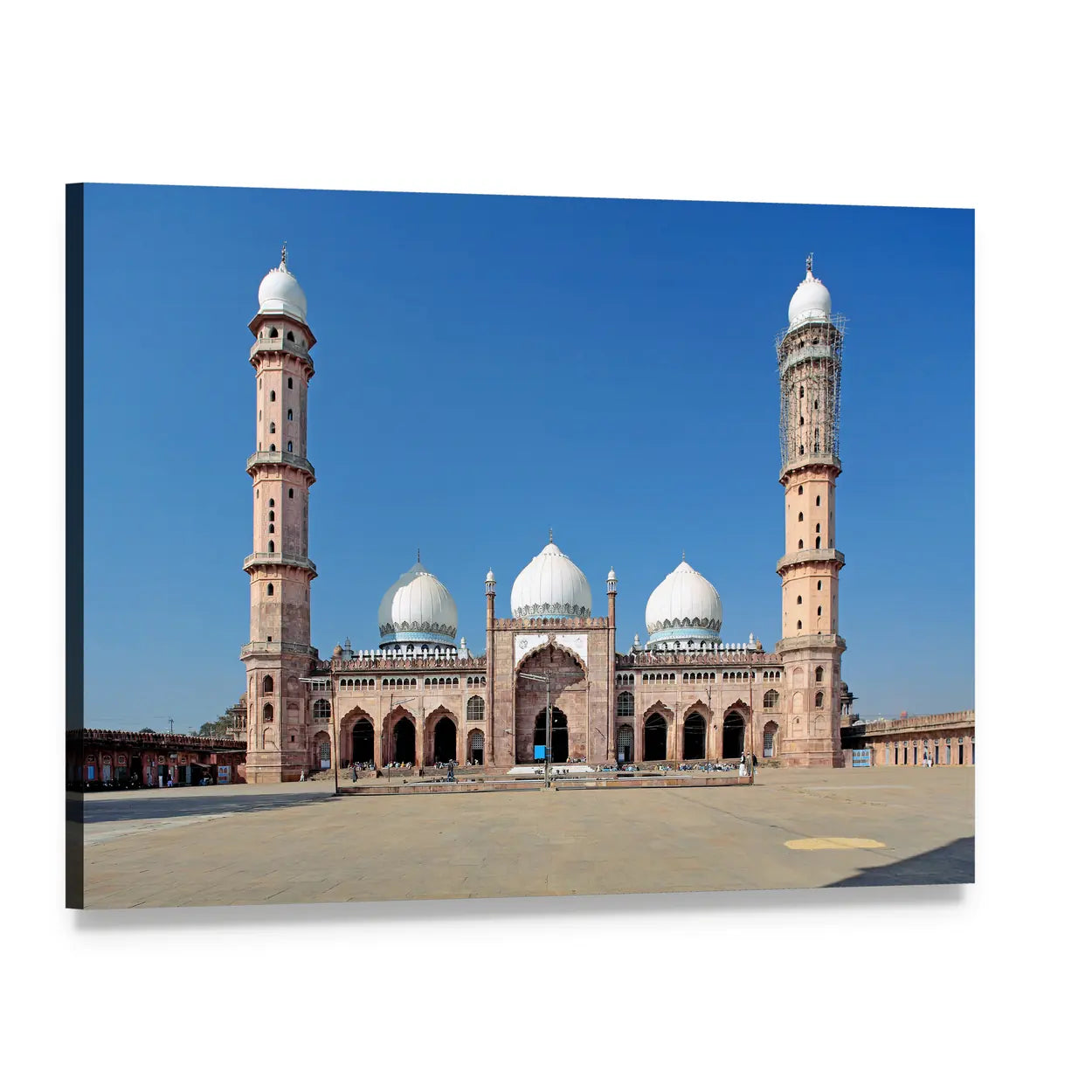 Taj-ul Masjid, India Canvas Wall Art, single panel gallery wrapped canvas, angled product view