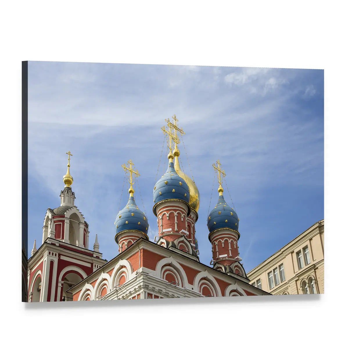 Varvarka Street Cathedrals and Churches Canvas Wall Art, single panel gallery wrapped canvas, angled product view