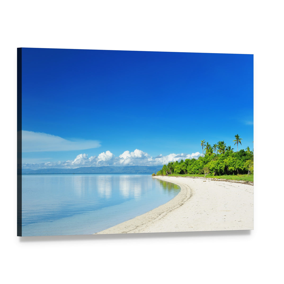 Uninhabited Island in the Philippines Canvas Wall Art, single panel gallery wrapped canvas, angled product view