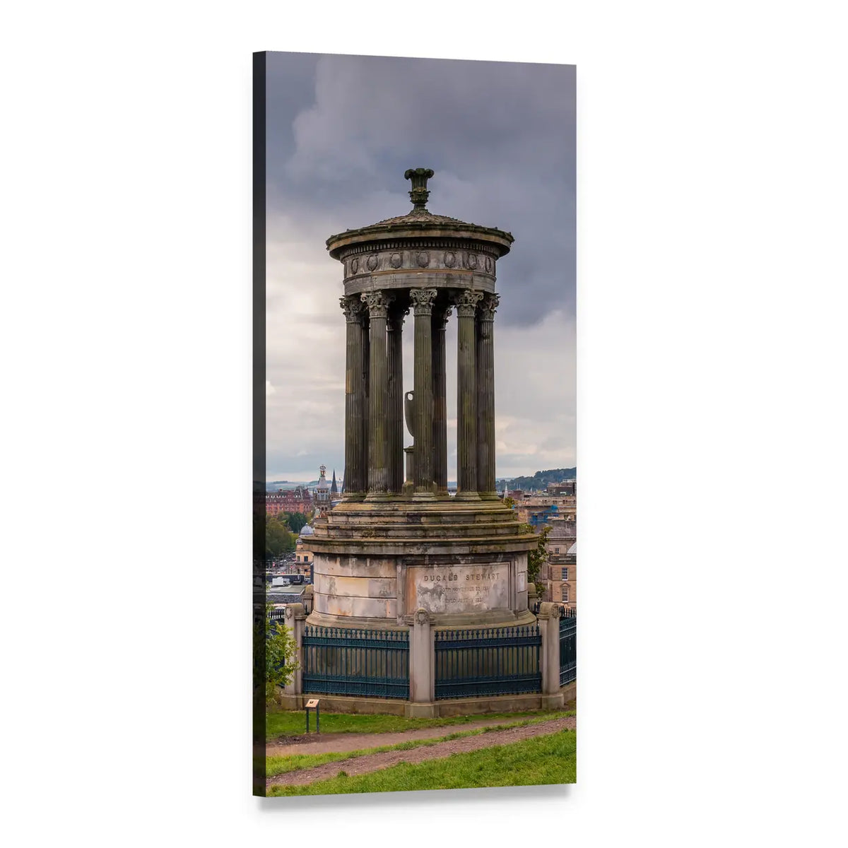 Dugald Stewart Monument on Calton Hill Vertical Canvas Wall Art, 1 panel 1 Vertical layout gallery wrapped canvas set, angled product view