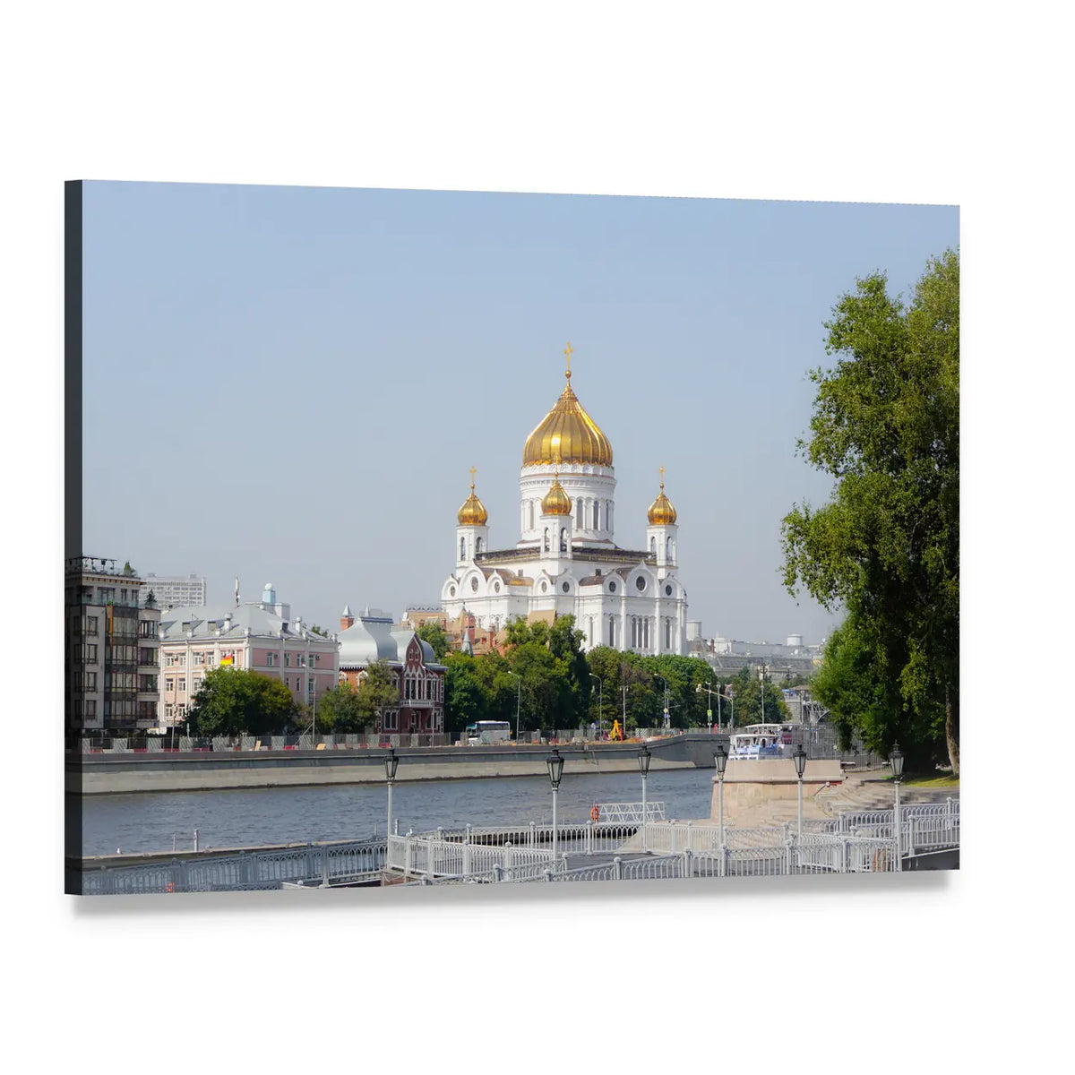 Cathedral of Christ the Saviour, Moscow Canvas Wall Art, single panel gallery wrapped canvas, angled product view