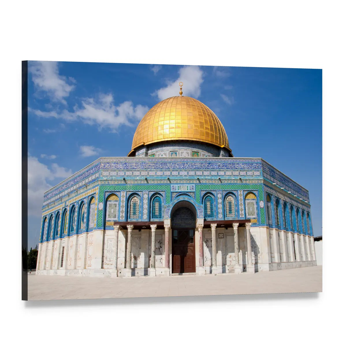 Dome of the Rock, Jerusalem Canvas Wall Art, single panel gallery wrapped canvas, angled product view