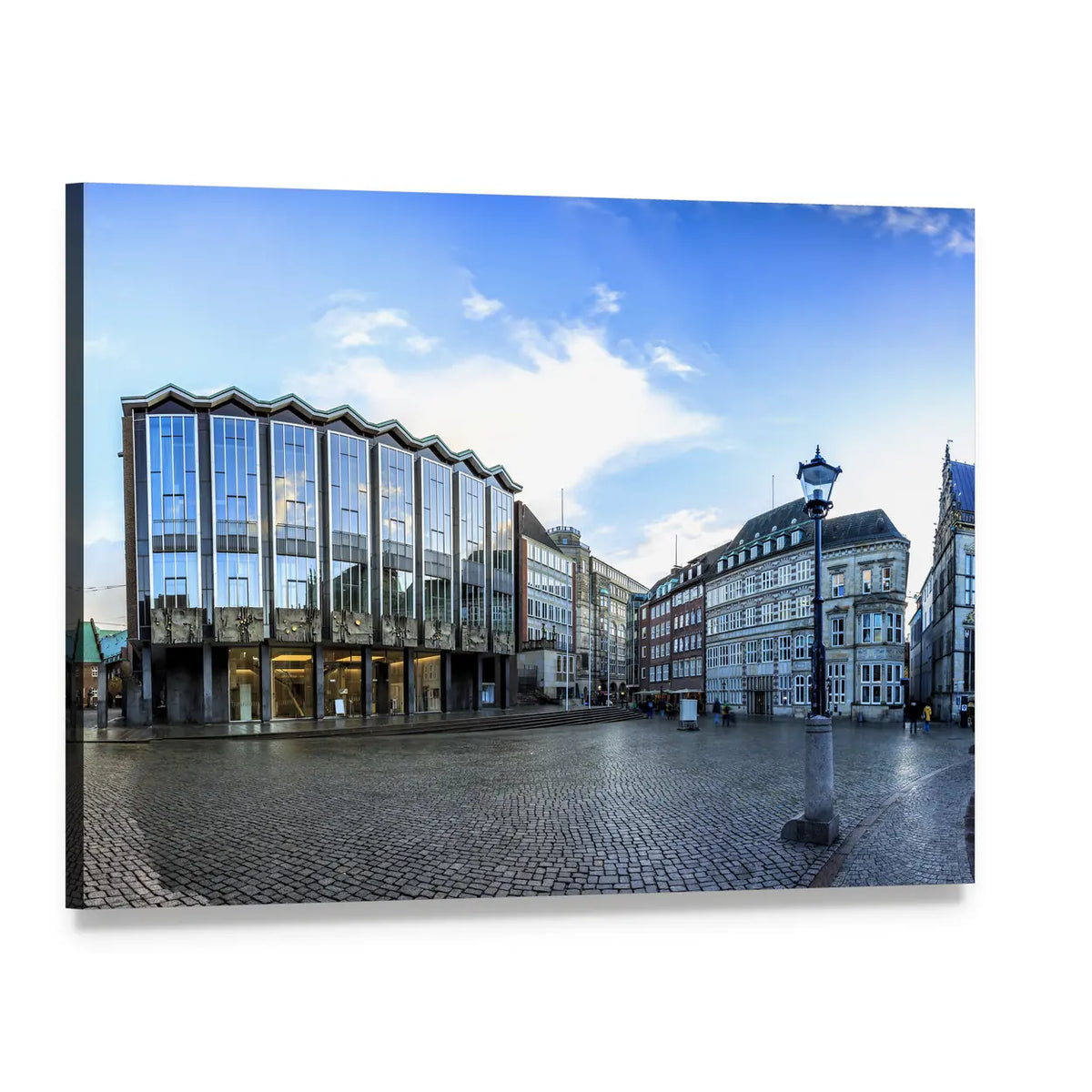 Hanseatic City Germany Canvas Wall Art, single panel gallery wrapped canvas, angled product view