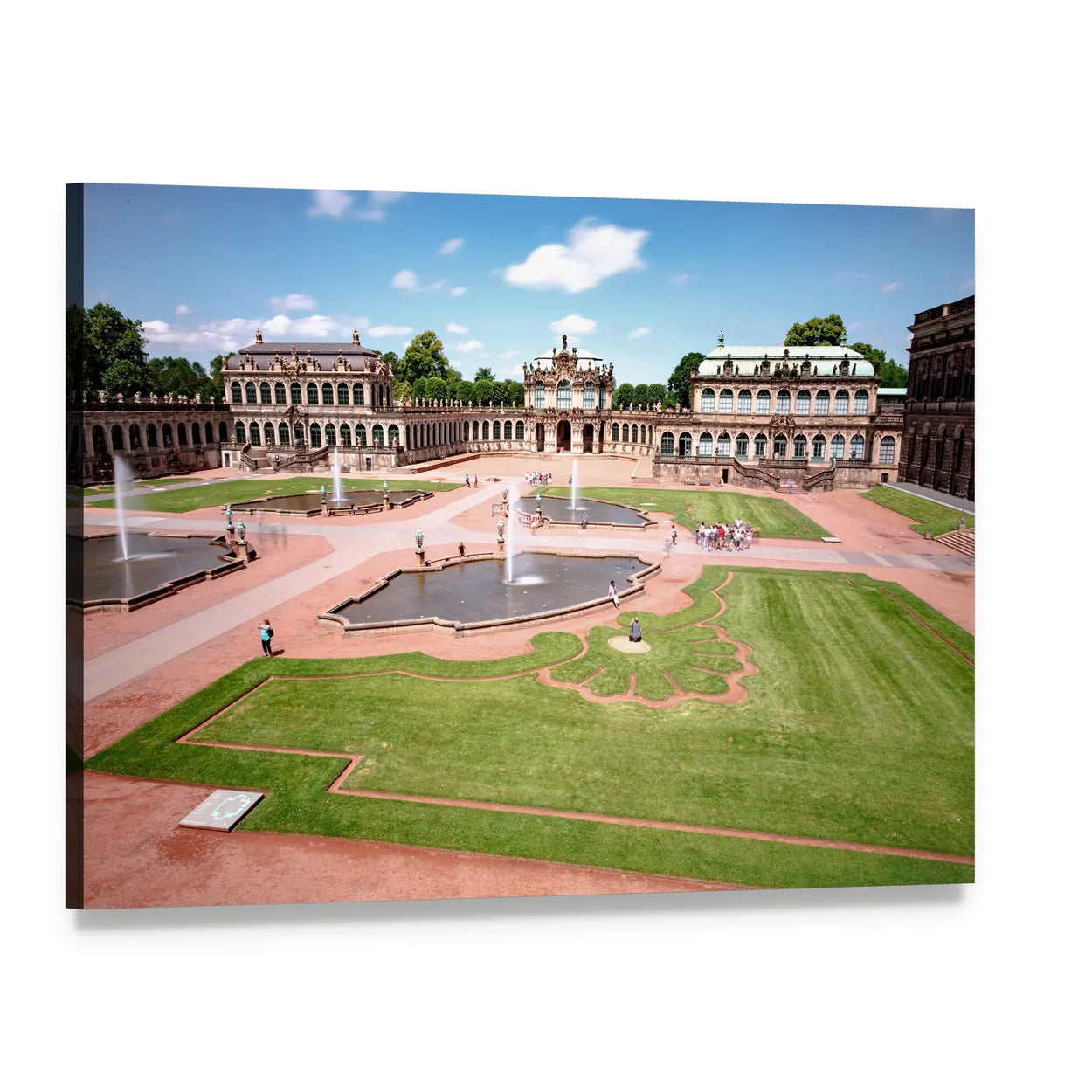 Zwinger Castle Dresden Canvas Wall Art, single panel gallery wrapped canvas, angled product view