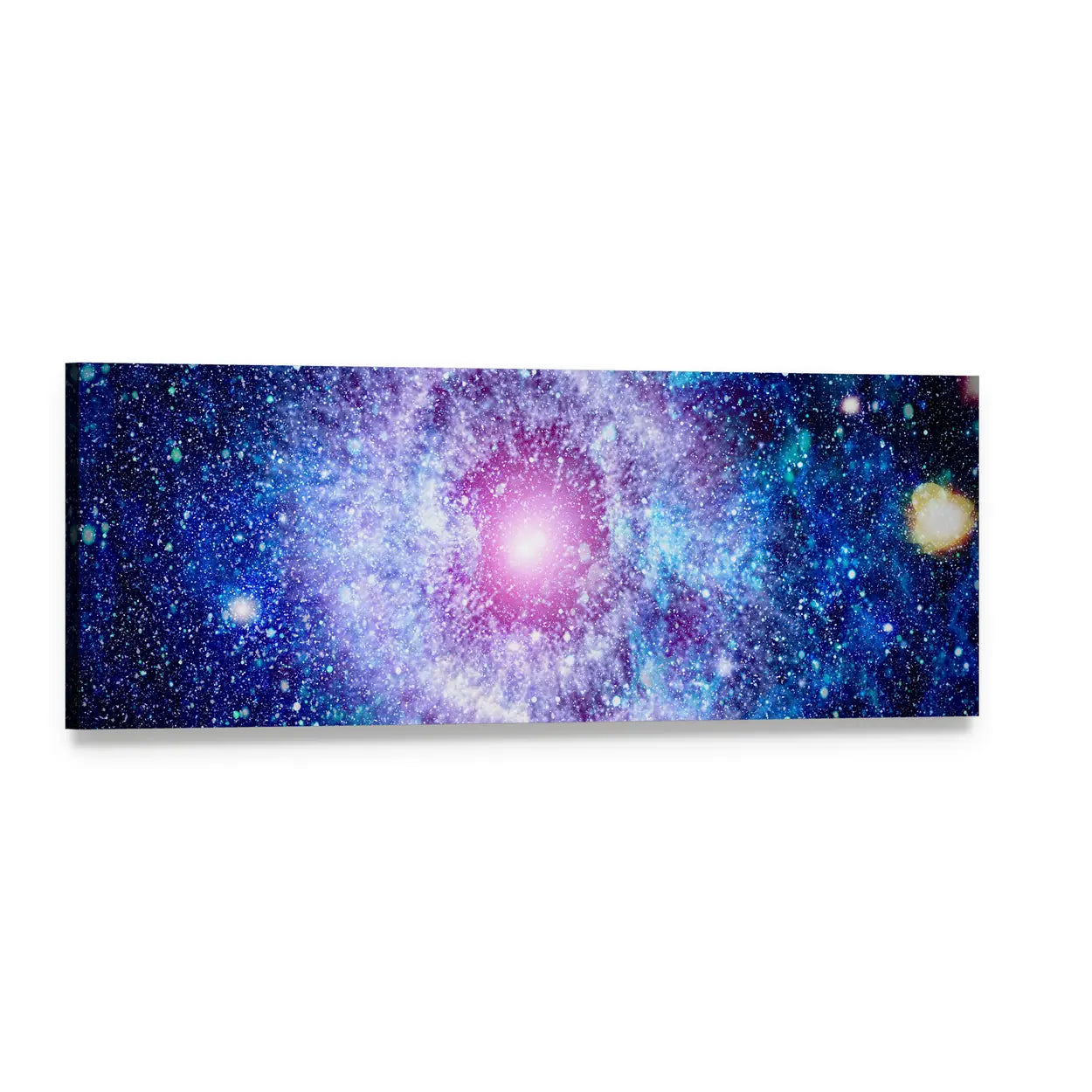Eye Nebula Cosmic Light Burst Panoramic Canvas Wall Art, single panel gallery wrapped canvas, angled product view