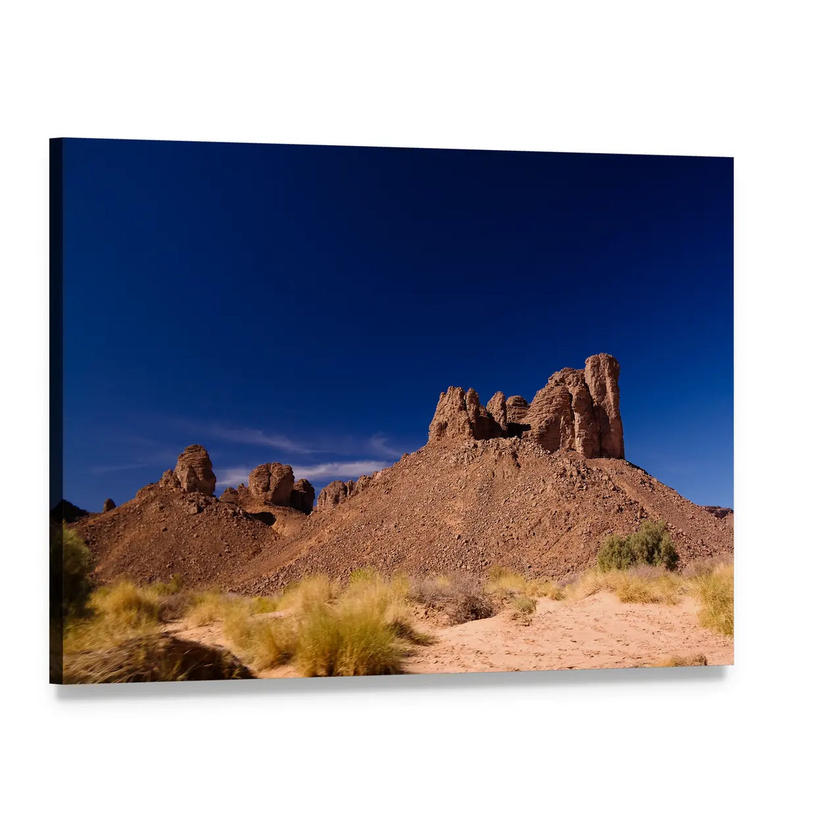Bizarre Rock Formation in Algeria Canvas Wall Art, single panel gallery wrapped canvas, angled product view