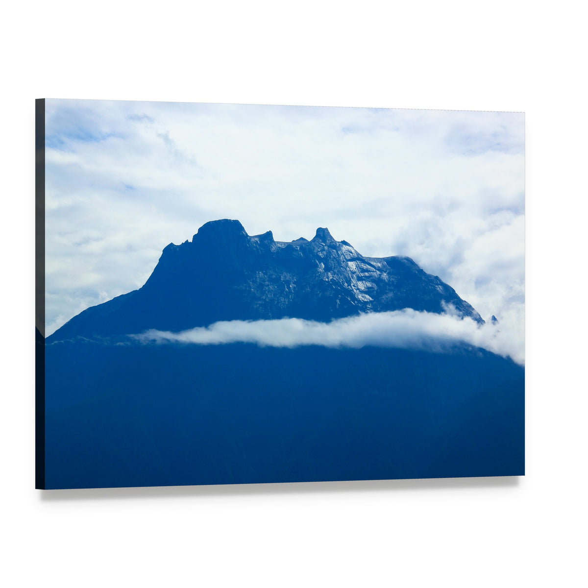 Peak of Mount Kinabalu Canvas Wall Art, single panel gallery wrapped canvas, angled product view