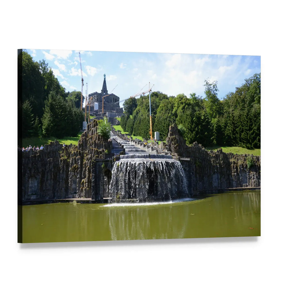 Wilhelmshoehe Castle Park, Kassel Canvas Wall Art, single panel gallery wrapped canvas, angled product view
