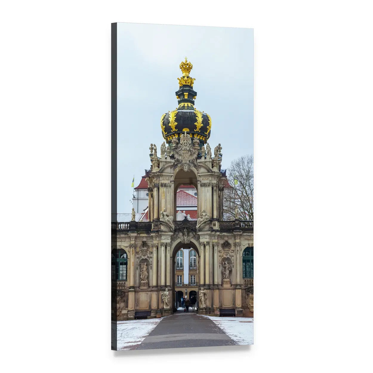 Zwinger Palace Crown-topped Gate Vertical Canvas Wall Art, 1 panel 1 Vertical layout gallery wrapped canvas set, angled product view