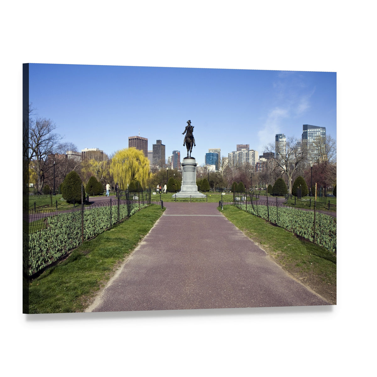 George Washington Equestrian Statue Canvas Wall Art, single panel gallery wrapped canvas, angled product view