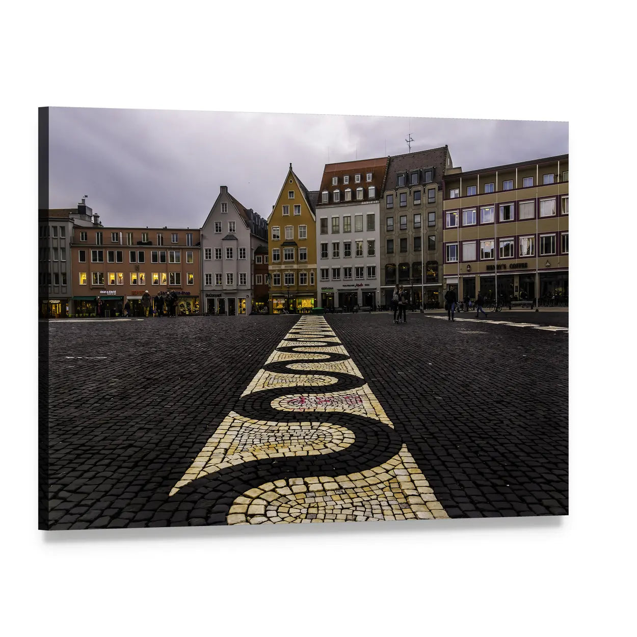 Town Hall of Augsburg Canvas Wall Art, single panel gallery wrapped canvas, angled product view