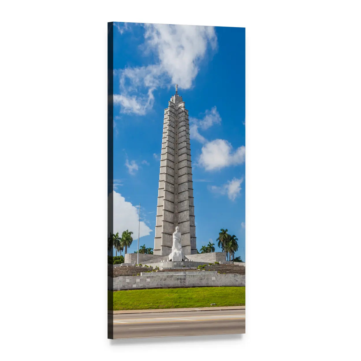 Jose Marti Memorial Obelisk Vertical Canvas Wall Art, 1 panel 1 Vertical layout gallery wrapped canvas set, angled product view
