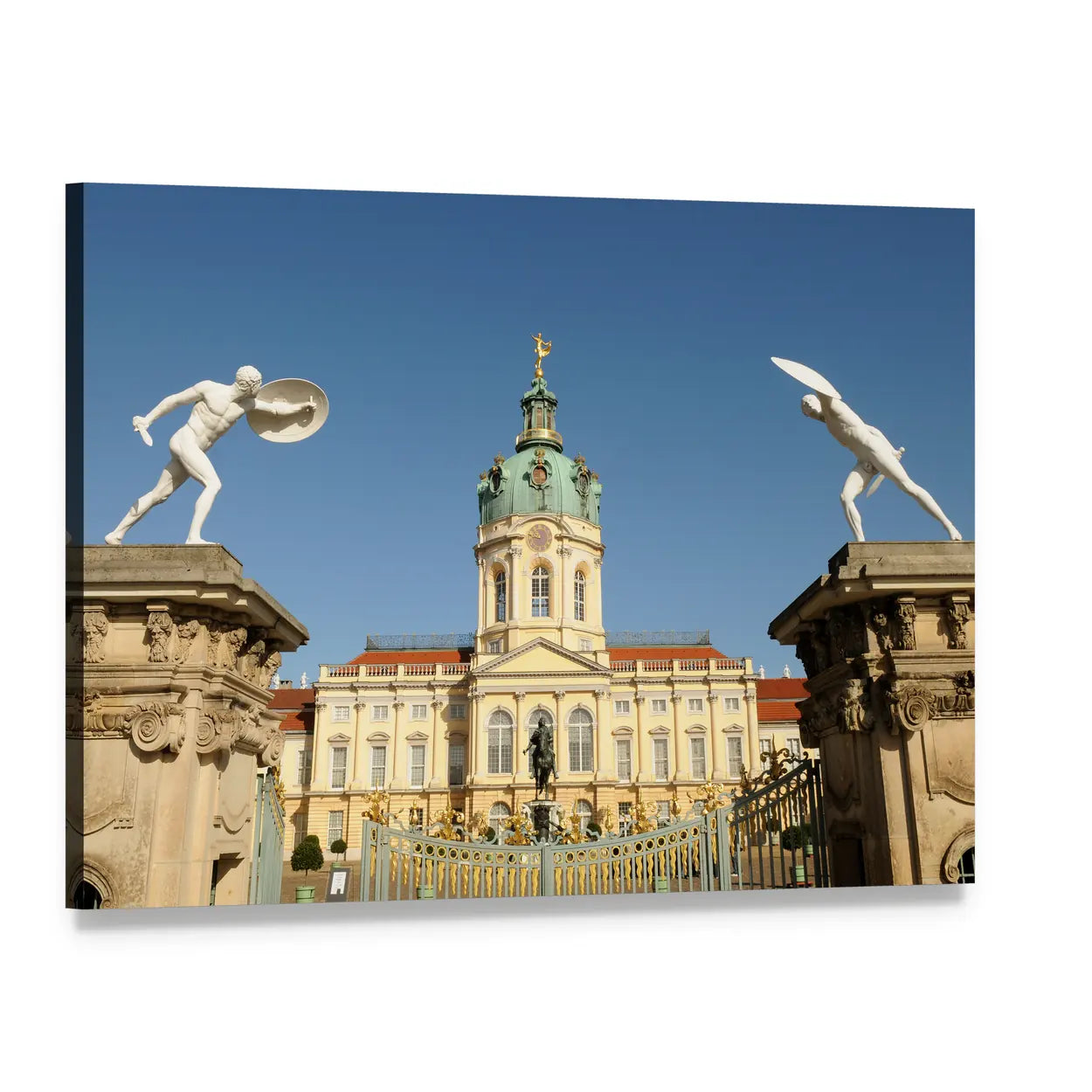 Charlottenburg Palace Canvas Wall Art, single panel gallery wrapped canvas, angled product view