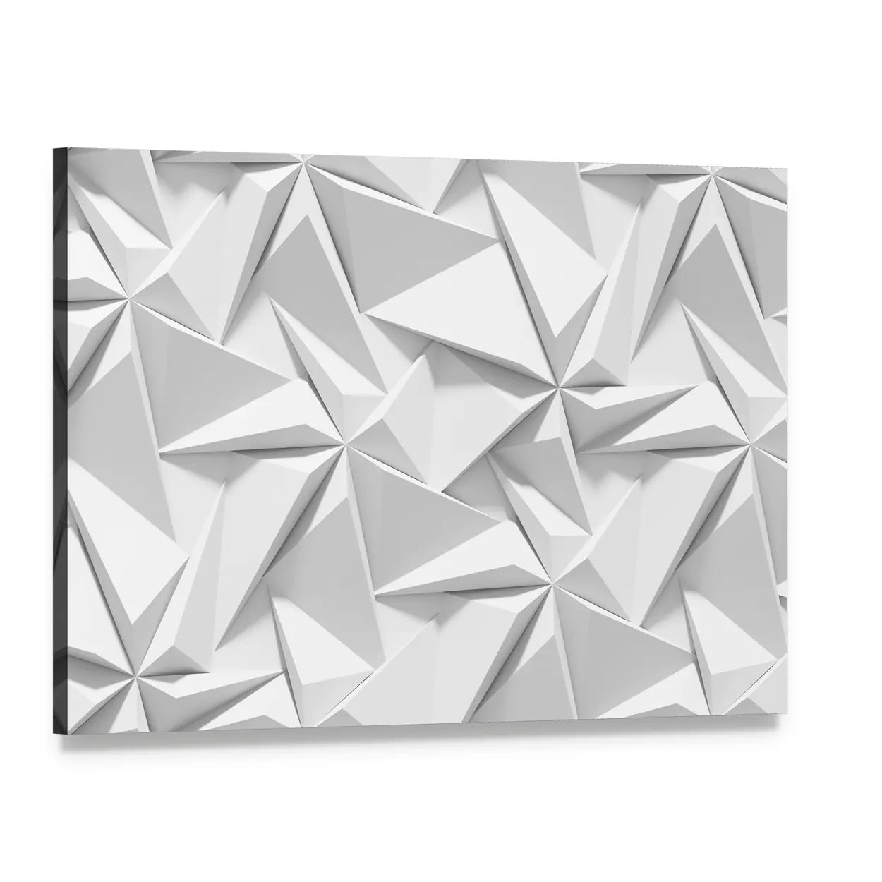 Origami Paper Geometric Pattern Canvas Wall Art, single panel gallery wrapped canvas, angled product view
