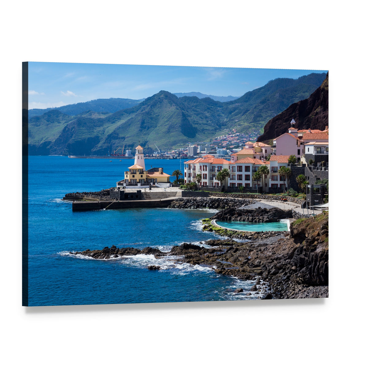 Quinta Do Lorde Village, Madeira Canvas Wall Art, single panel gallery wrapped canvas, angled product view