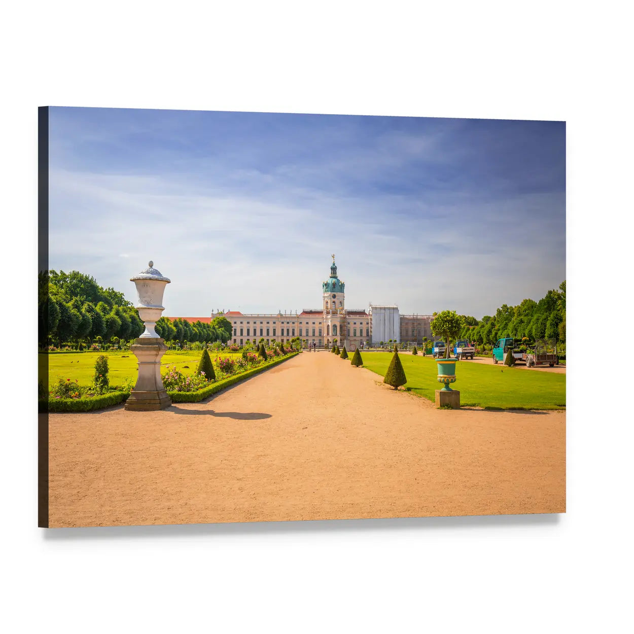 Garden of Charlottenburg Canvas Wall Art, single panel gallery wrapped canvas, angled product view
