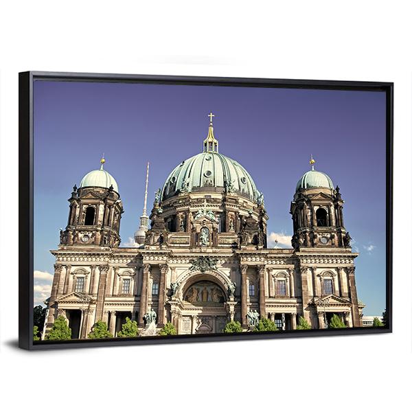 Berlin Cathedral with Tv Tower Canvas Wall Art