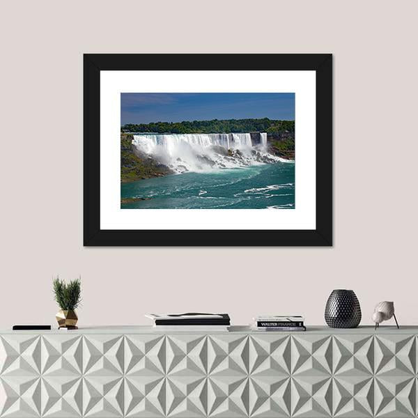Wide View Of Niagara Falls From The Canadian Side Canvas Wall Art