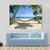 Tropical Beach With A Hammock Hanging From Palm Trees Canvas Wall Art-1 Piece-Gallery Wrap-36" x 24"-Tiaracle