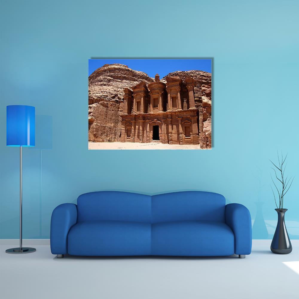 Petra Treasury In Jordan Canvas Wall Art-1 Piece-Gallery Wrap-36" x 24"-Tiaracle