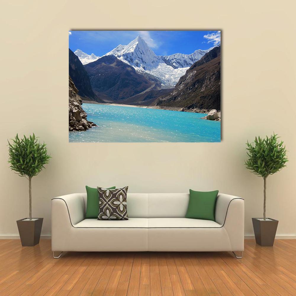 Alpamayo Peak Canvas Wall Art-4 Horizontal-Gallery Wrap-34" x 24"-Tiaracle