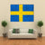 Weathered Swedish Flag Canvas Wall Art-1 Piece-Gallery Wrap-36" x 24"-Tiaracle